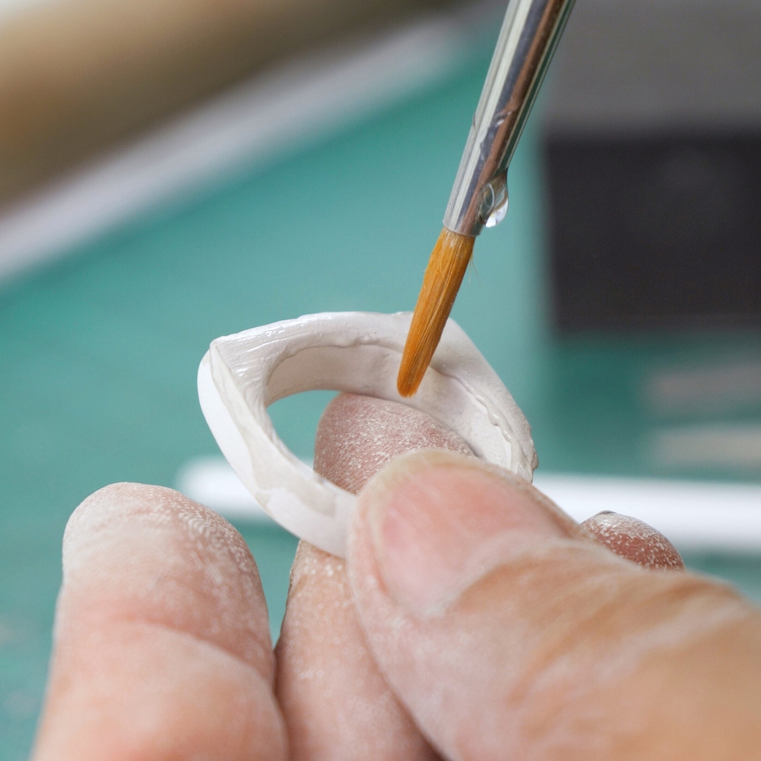 Metal Clay Ring versäubern